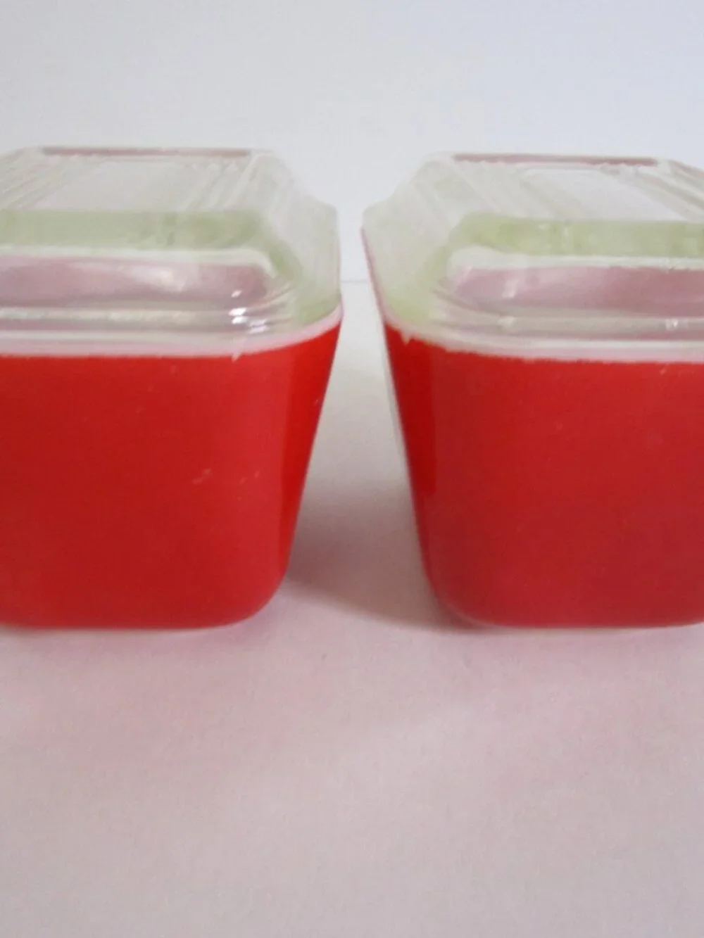 501 Fridgies Primary Red Ridge Top Lids USA Vintage 1950s
